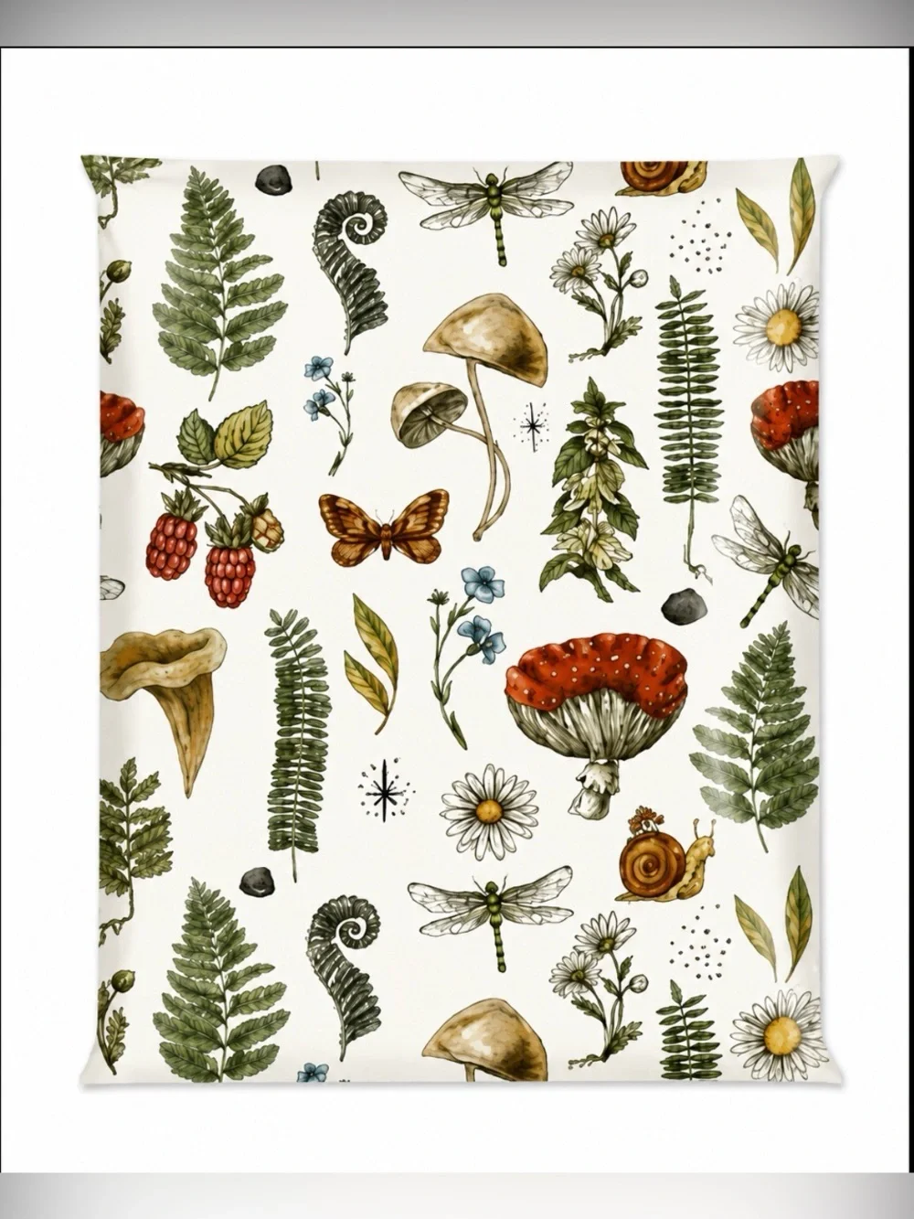 20  10” x 13” Fiddle Fern Mushroom Poly Mailers